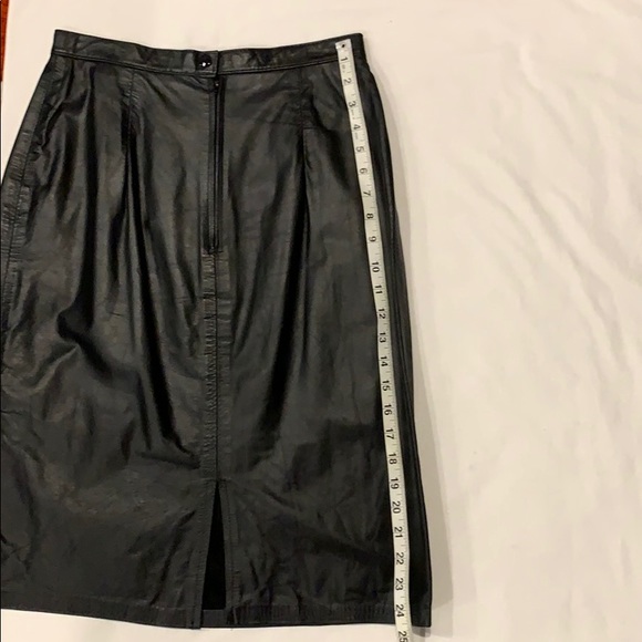 80’s Vintage Genuine Leather Skirt - Picture 6 of 8